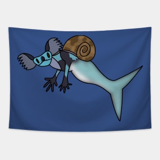 Koala Snake Shark Tapestry