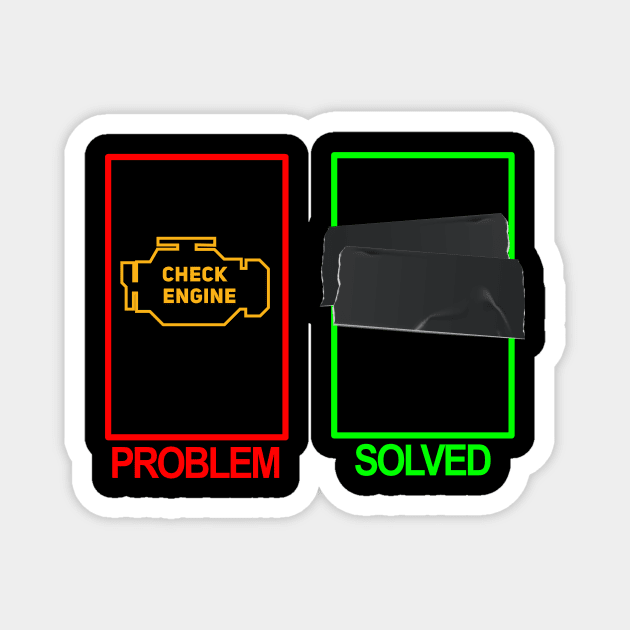 Funny Check Engine Light Mechanic Car Lover Enthusiast Gift Idea  Magnet by GraphixbyGD