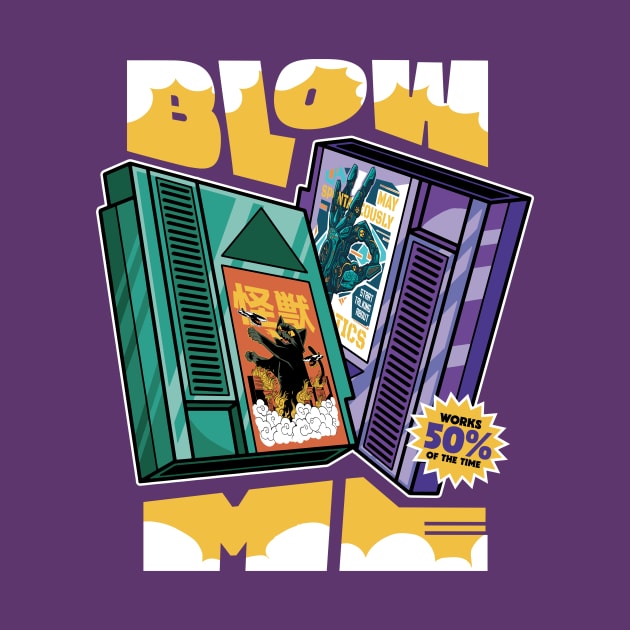 Blow Me // Funny Retro Gamer // Old School Video Games by SLAG_Creative