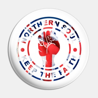 Northern Soul Union Jack fist Pin