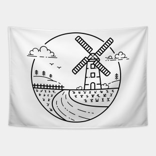 Wind mill Tapestry