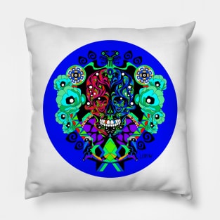 catrina in tree of life ecopop zen art Pillow