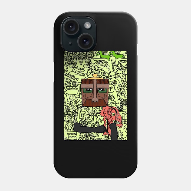 Embrace the Aloha Spirit - A MaleMask NFT with HawaiianEye Color and GrayItem Phone Case by Hashed Art