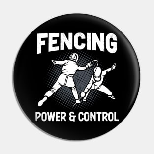 Fencing Power & Control Fencer Pin