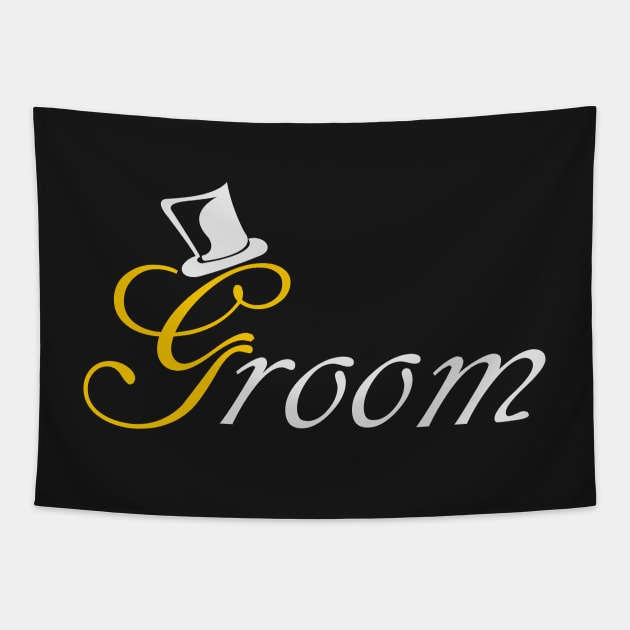 Groom wedding accessories Tapestry by DepicSpirit