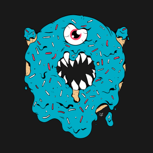 Food Truck Horror - Donut (Blue) T-Shirt