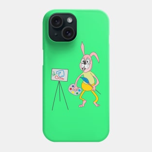 Pink Bunny Artist Phone Case