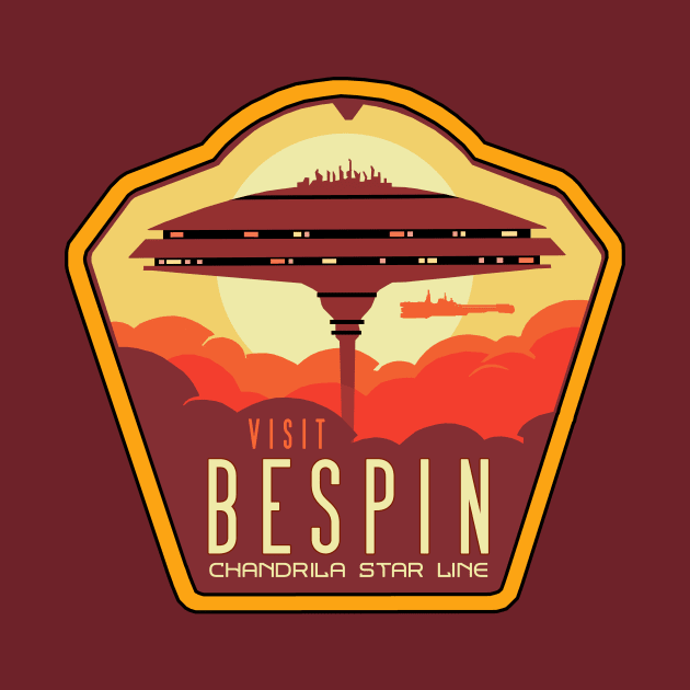 Bespin - Chandrila Star Line Travel Poster T-Shirt by Chandrila Connection