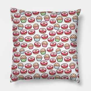 Cupcakes and Donuts pattern Pillow