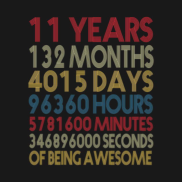 11 Years of being awesome - 11 Years - T-Shirt | TeePublic