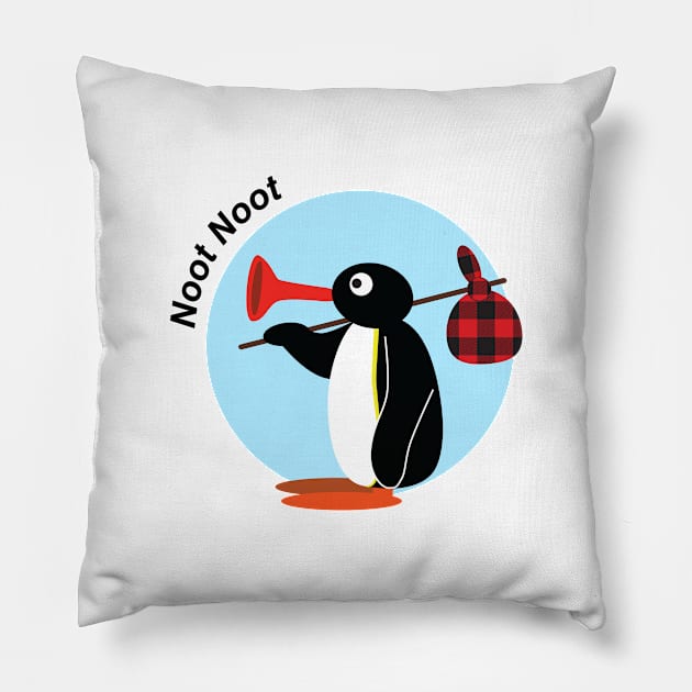 Pingu - Noot Noot Pillow by stickerfule