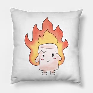 Marshmallow on fire Pillow