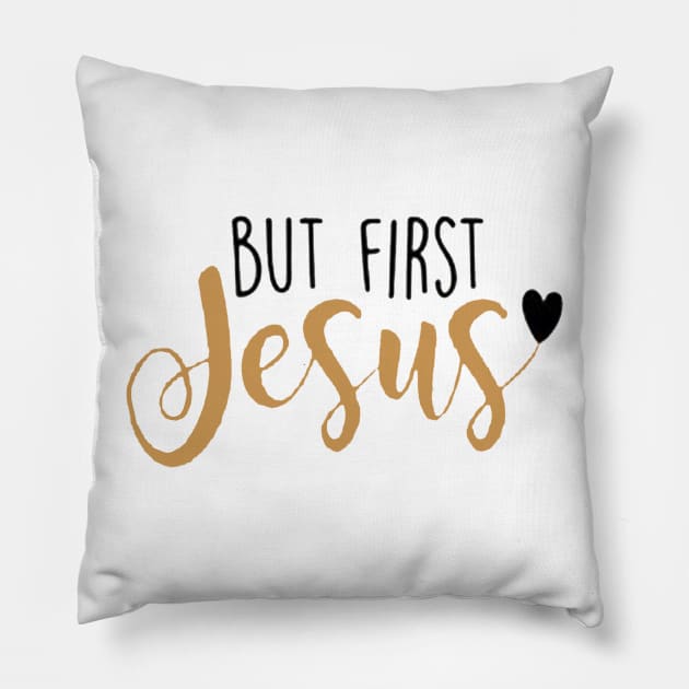 But First Jesus Pillow by JakeRhodes