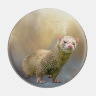 Cute Ferret 01 Pin