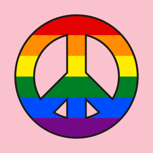 Peace sing with pride rainbow T-Shirt