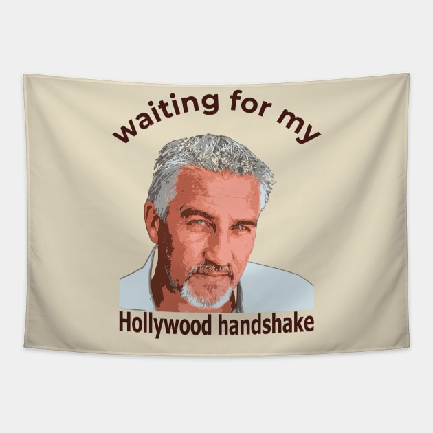 paul Hollywood Handshake Tapestry by shimodesign