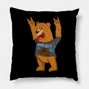 Heavy Metal Bear Pillow