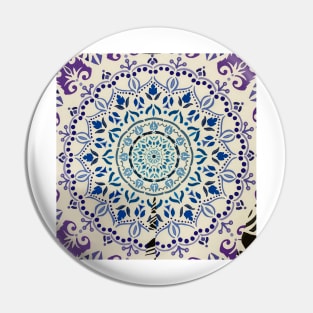 Purple and Blue Mandala Pin