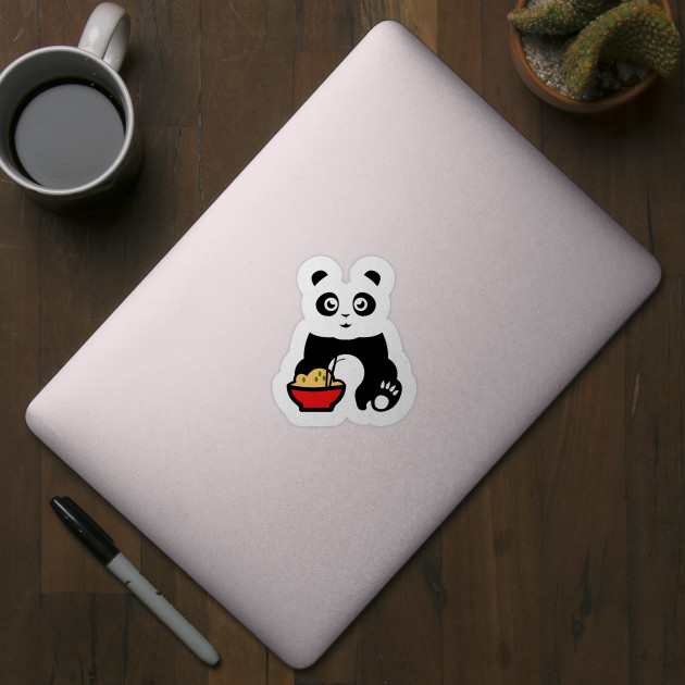 Cute Panda Eating Fried Rice Classy Shirt Panda Sticker Teepublic