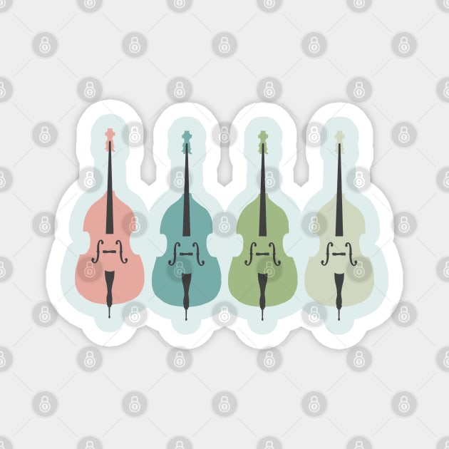 Pretty Pastel Double Basses Magnet by NattyDesigns