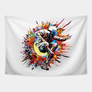 Skateboard Sport Game Champion Competition Abstract Tapestry