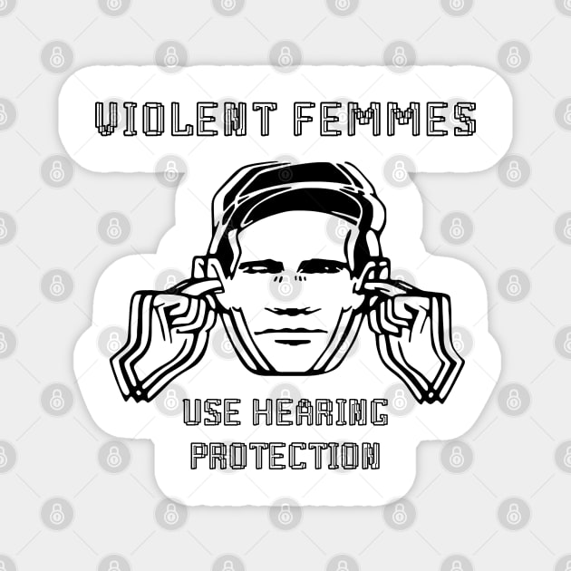 femmes hearing protection Magnet by the haunted bathroom