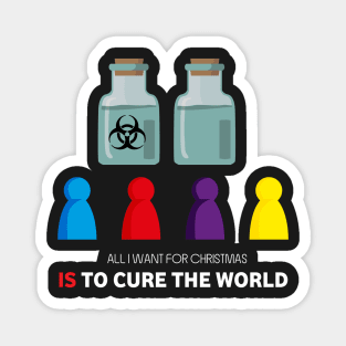 All I Want For Christmas Is To Cure The World - Board Games Design - Board Game Art Magnet