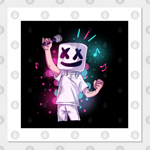 Marshmello Cartoon Party - Marshmello - Posters and Art Prints | TeePublic Marshmello Cartoon Party - Marshmello - Posters and Art Prints | TeePublic