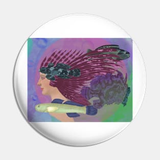 My Lady of Fishes Pin