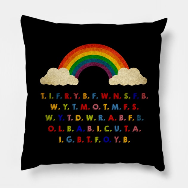 This Is For Rachel Rainbow Pillow by solo