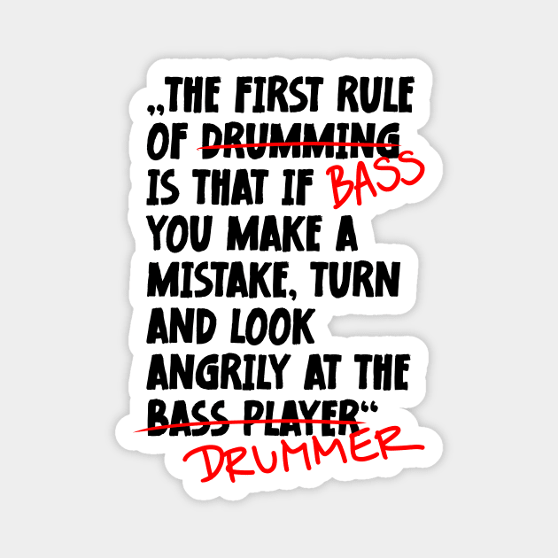 The First Rule Of Bass Player Magnet by jodotodesign