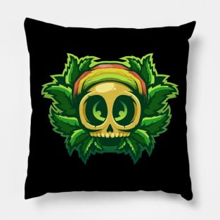 CUTE SKULL WEEDS Pillow