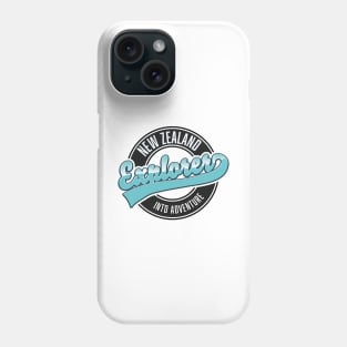 New Zealand Explorer into adventure logo. Phone Case