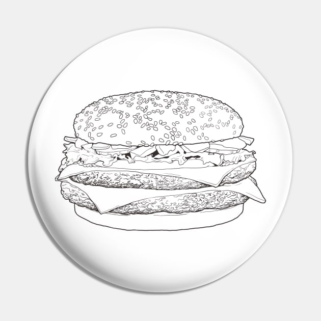 Double Cheese burger Pin by redhotpeppers