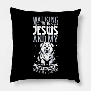 Jesus and dog - Tatra Shepherd Dog Pillow