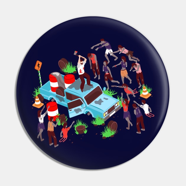 Zombie Attack Pin by machmigo