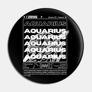 Aquarius zodiac sign Pin