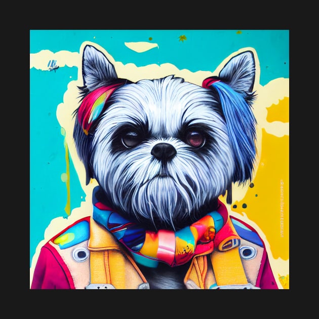 Shi Tzu as a hip-hopper by Studiowatermars