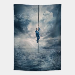 businessman salvation Tapestry