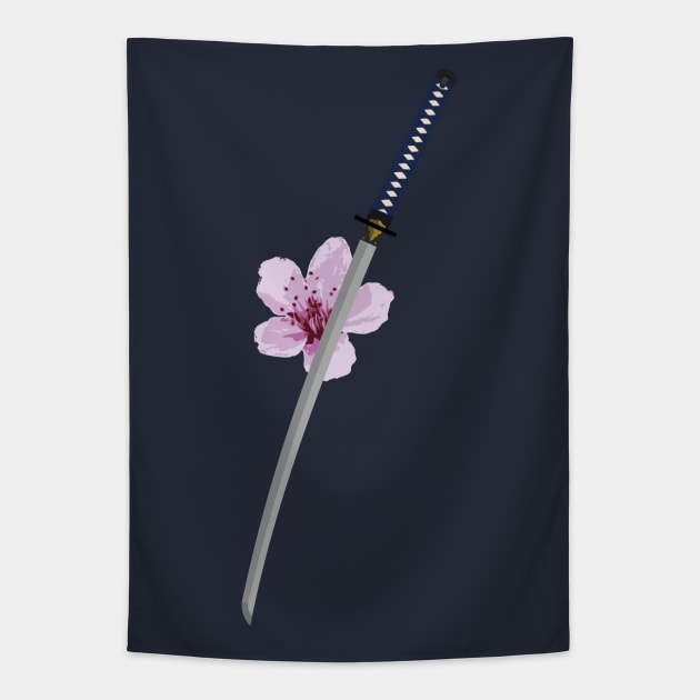 Cherry Katana Tapestry by archvinde