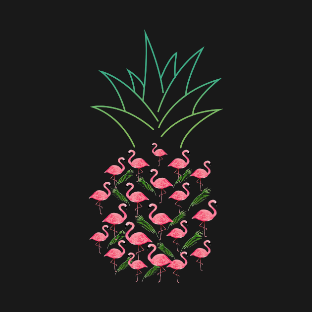 Flamingo Pineapple by shirtsyoulike