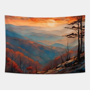 Blue Ridge Sunset Tapestry