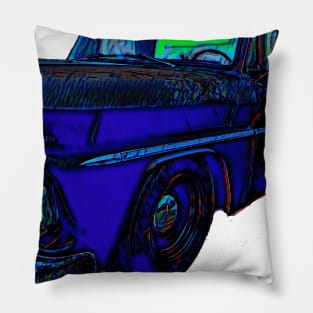 psychedelic 66 Chevy C10 Pillow