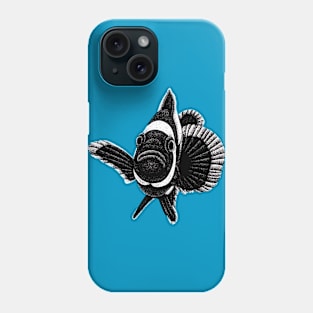 Black ocellaris clownfish illustration Phone Case