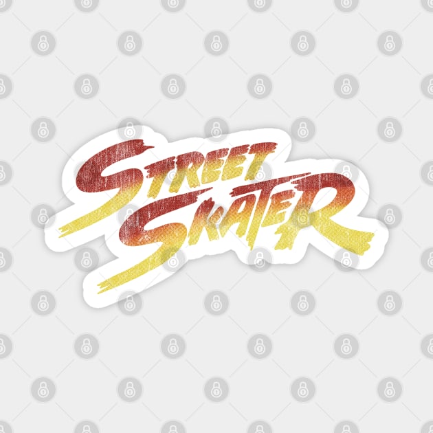 Street Skater - retro skate logo Magnet by Wrongteeshirt