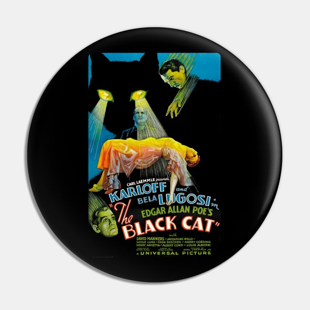 The Black Cat Pin by Hiraeth Tees