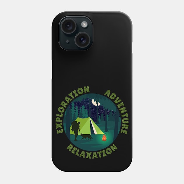 Exploration Adventure Relaxation Camping Hiking Therapy Phone Case by Rosemarie Guieb Designs