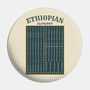 Ethiopian Alphabet Chart Pin