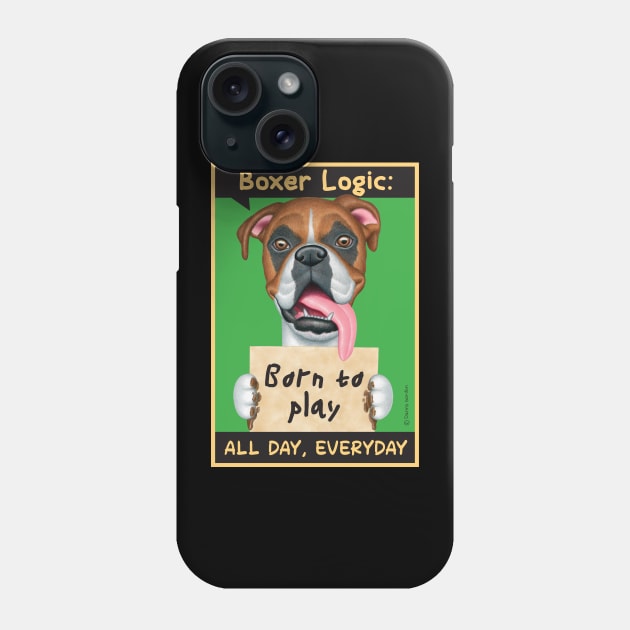 Boxer dog with mud on paws Phone Case by Danny Gordon Art