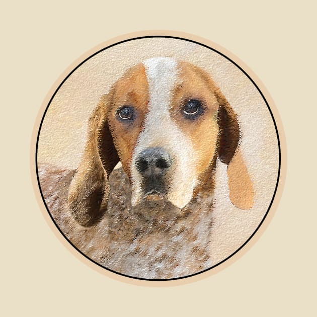 American English Coonhound Painting - Original Dog Art by Alpen Designs